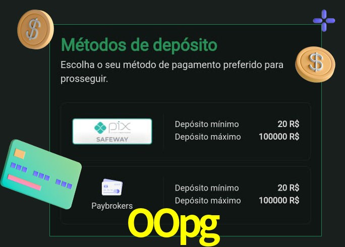 O cassino OOpg oferece uma grande variedade de métodos de pagamento